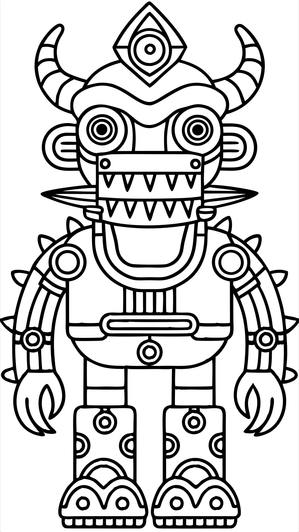 coloriages de machine monstre